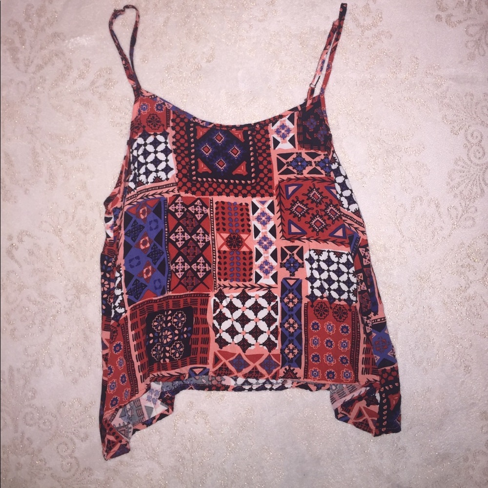 Colorful cropped tank top